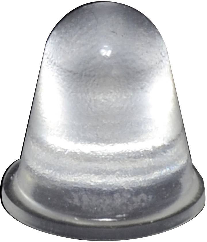 Un bouton ou revêtement argenté en forme de dôme, à surface lisse, probablement destiné à des applications techniques ou mécaniques.