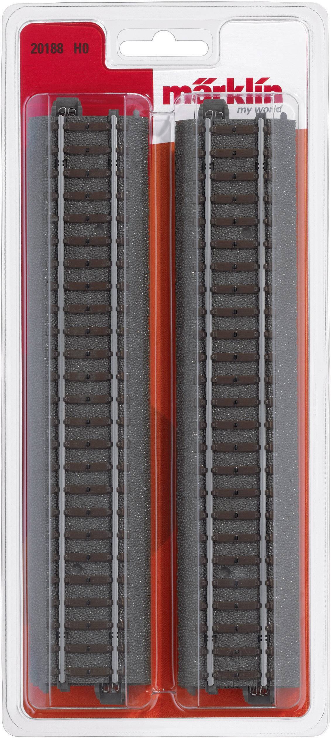 Rail droit H0 Longueur: 188.3 mm Märklin Start up 20188 4 pc(s)