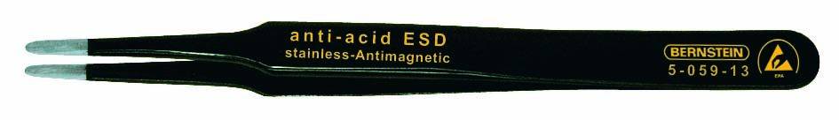Pince noire avec l'inscription 'anti-acid ESD inox-antimagnétique', marque Bernstein.