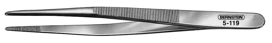 Pince en acier avec surface striée et inscription 'Bernstein 5-119' sur un côté. Adaptée pour des travaux précis.