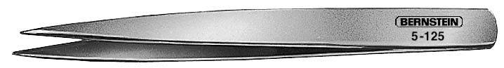 Pince brucelles en acier inoxydable 'Bernstein 5-125', pointe courbée. Adaptée aux travaux précis en électronique ou en fabrication de bijoux.