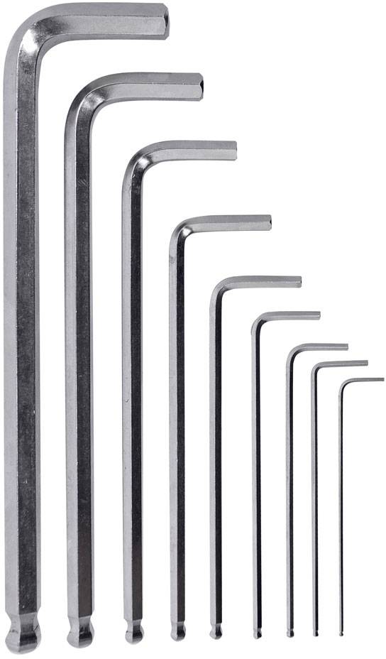 Bernstein Tools for Electronics 6 pans intérieurs Jeu de clés mâles coudées 1.5 mm, 2 mm, 2.5 mm, 3 mm, 4 mm, 5 mm, 6 mm, 8 mm