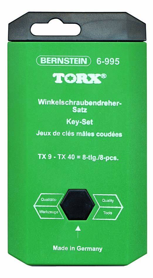 Bernstein Tools for Electronics Tamper Resistant TORX® Profil Jeu de clés mâles coudées TR 10, TR 15, TR 20, TR 25, TR 27, TR 30