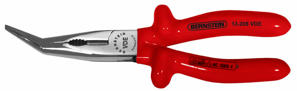 Bernstein Tools 13-208 VDE VDE Pince téléphonique coudée à 45° 205 mm