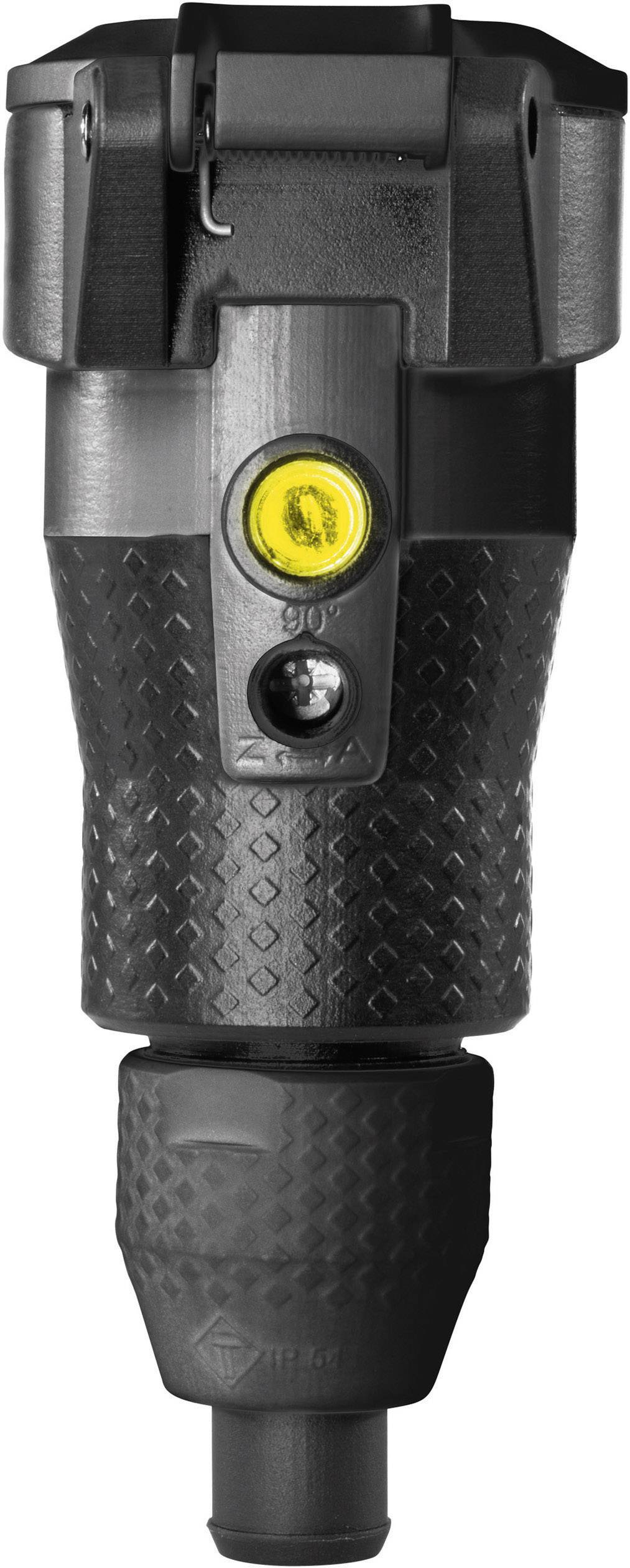 Fiche électrique femelle avec terre ABL Sursum 1589200 avec affichage de tension plastique 230 V noir IP54