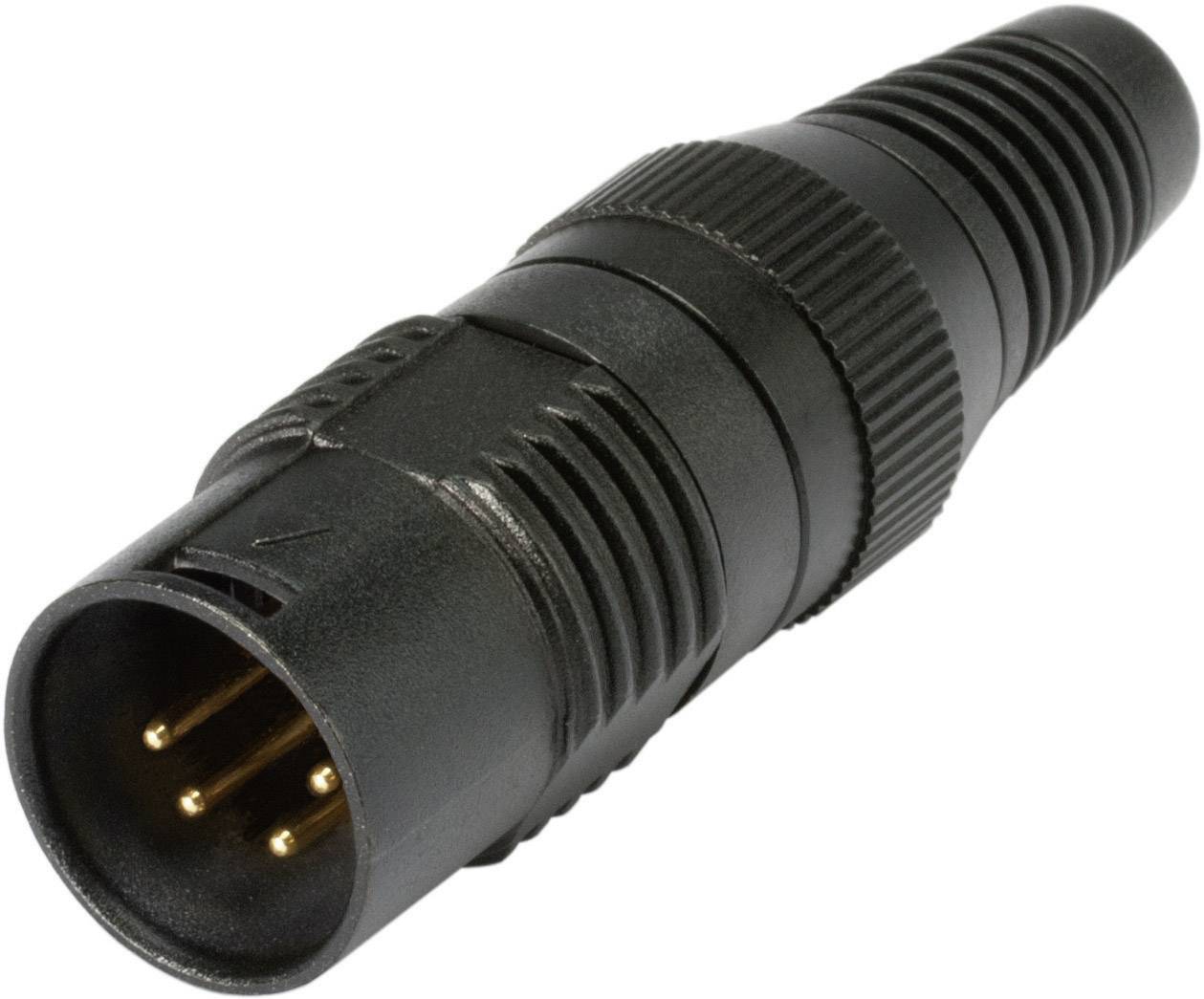 XLR mâle, droit Hicon HI-X4CM-G Nombre de pôles: 4 noir 1 pc(s)