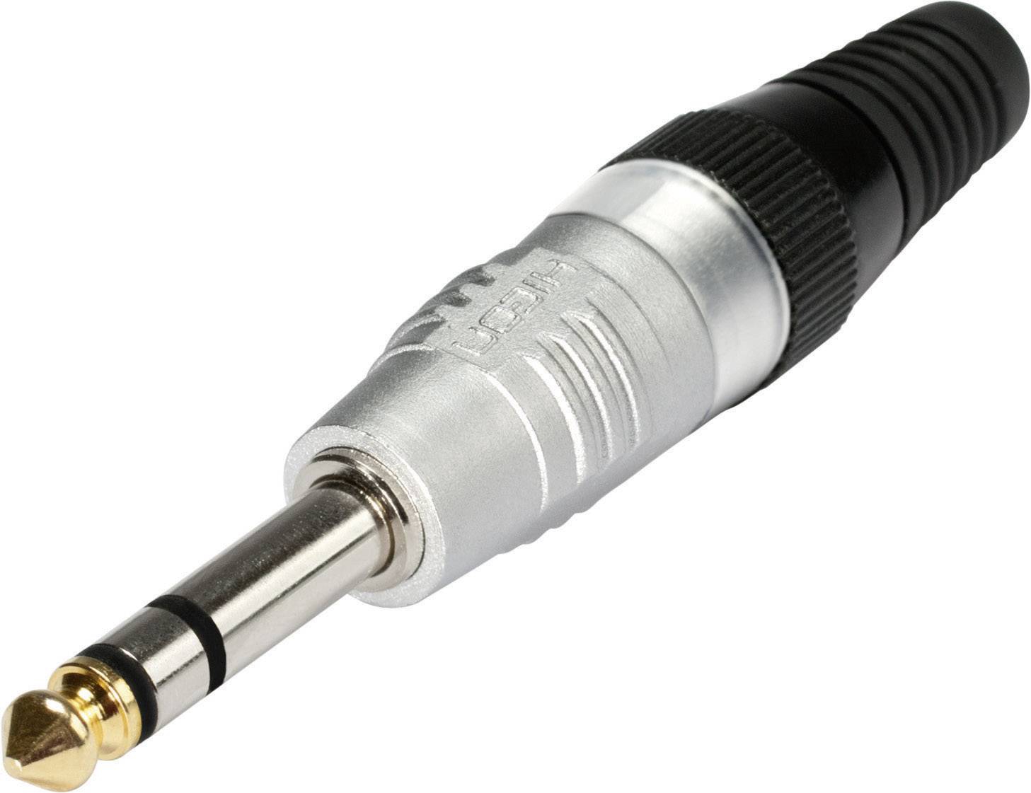 Jack 6.35 mm mâle, droit Hicon HI-J63S Nombre de pôles: 3 stéréo argent 1 pc(s)