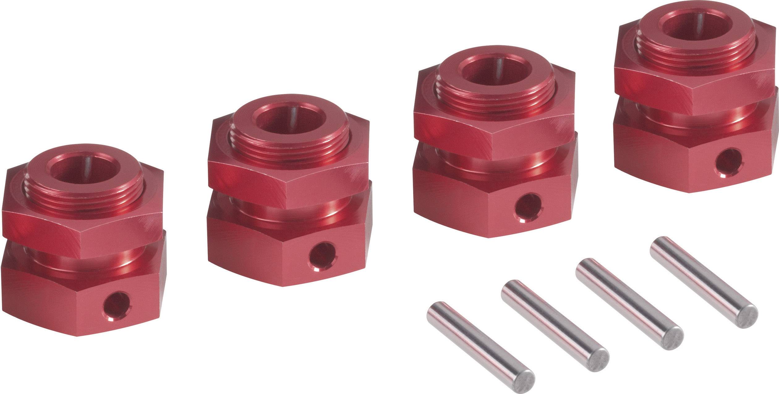 Entraîneur de jante en aluminium Reely 24 mm 6 pans rouge (métallisé) 1:5 1 pc(s)