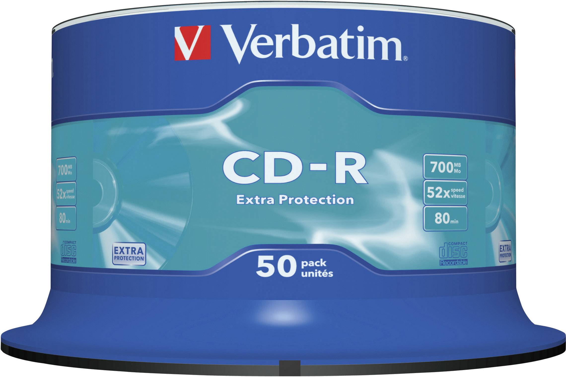 CD-R 80 vierge 700 Mo Verbatim 43351 50 pc(s) tour