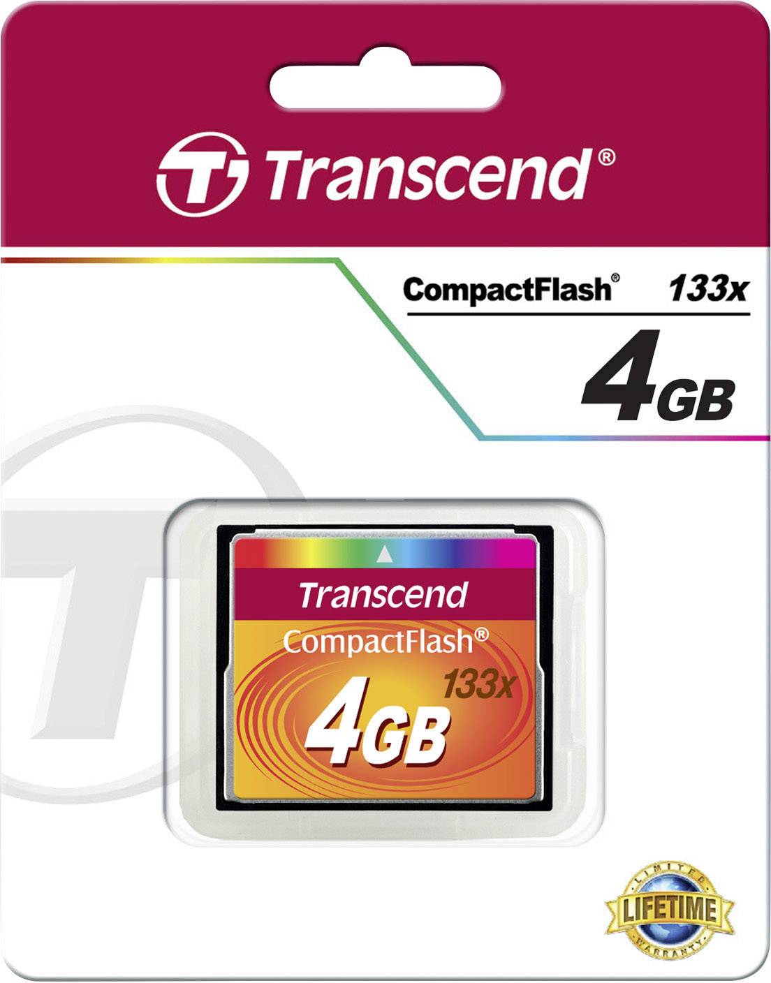 Carte Compact-Flash Transcend Standard 133x 4 GB