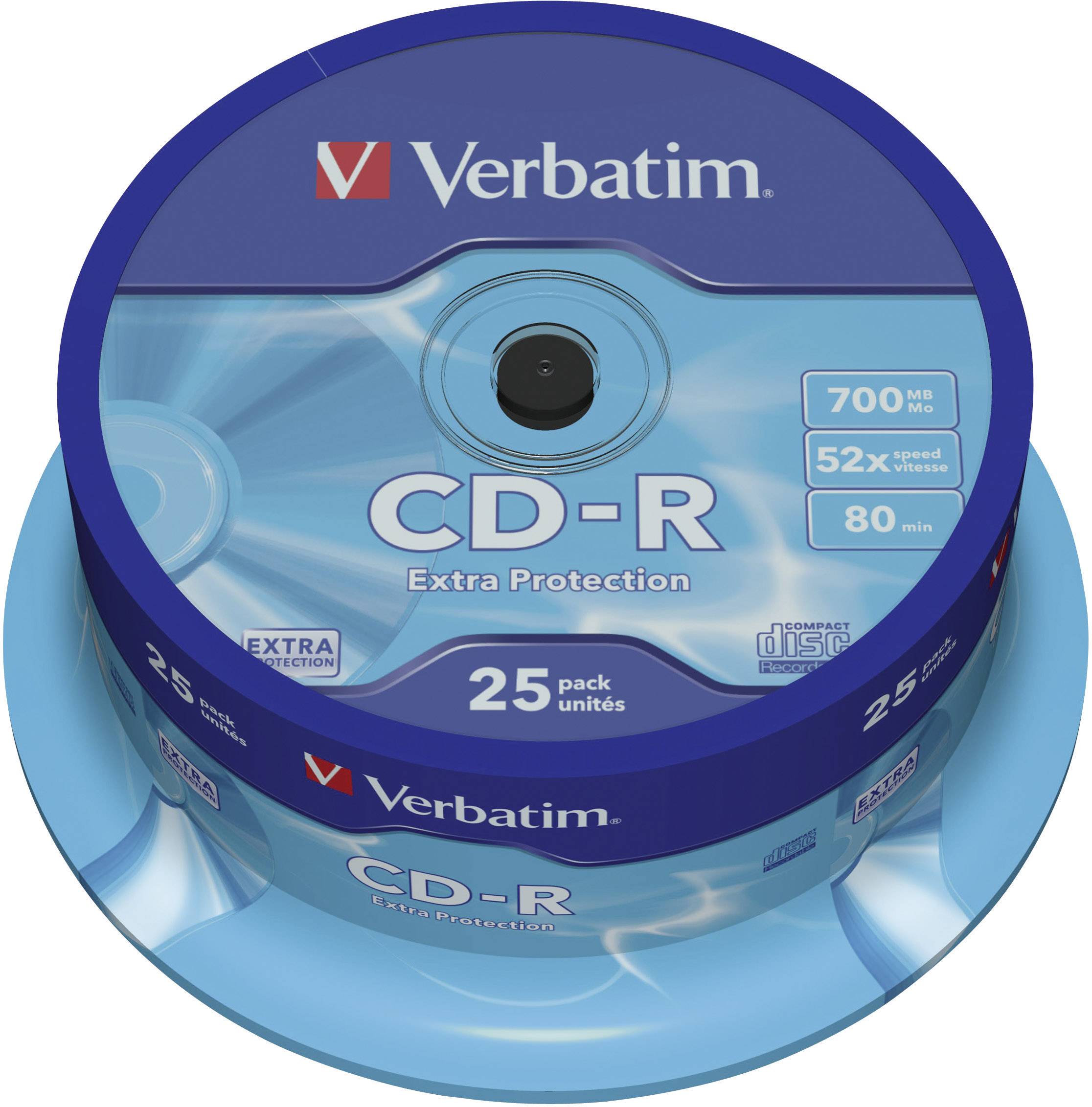 CD-R 80 vierge 700 Mo Verbatim 43432 25 pc(s) tour