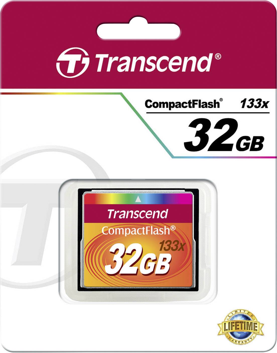 Carte Compact-Flash Transcend Standard 133x 32 GB