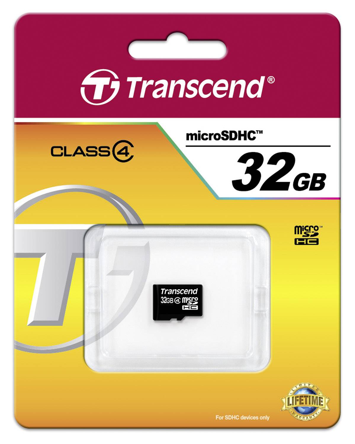 Carte microSDHC Transcend Standard 32 GB Class 4