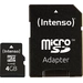 Carte microSDHC Intenso 4 GB Micro SDHC-Card 4 GB Class 4 avec adaptateur SD Carte microSDHC Intenso 4 GB Micro SDHC-Card 4 GB Class 4 avec adaptateur SD