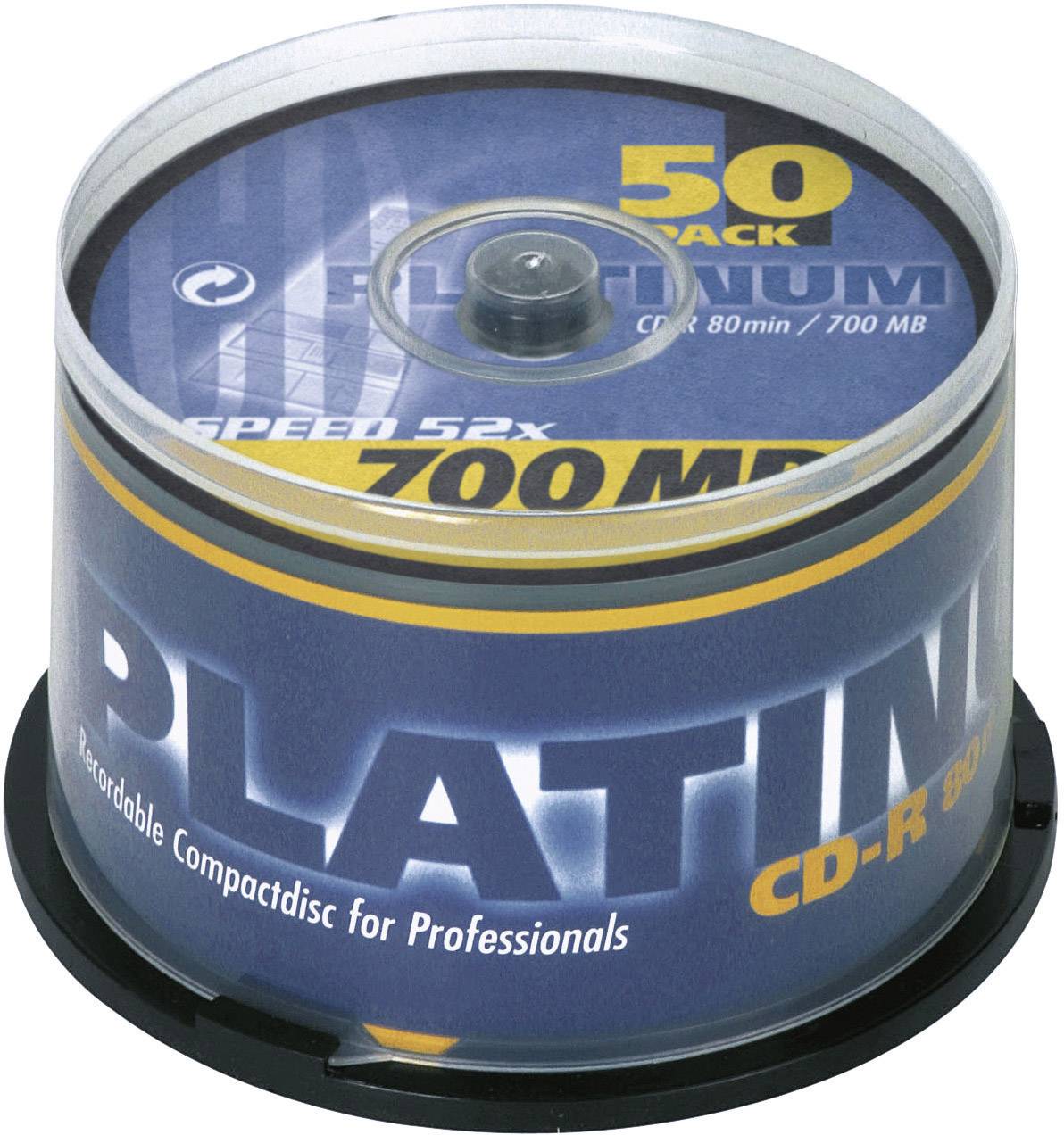 CD-R 80 vierge 700 Mo Platinum 100128 50 pc(s) tour