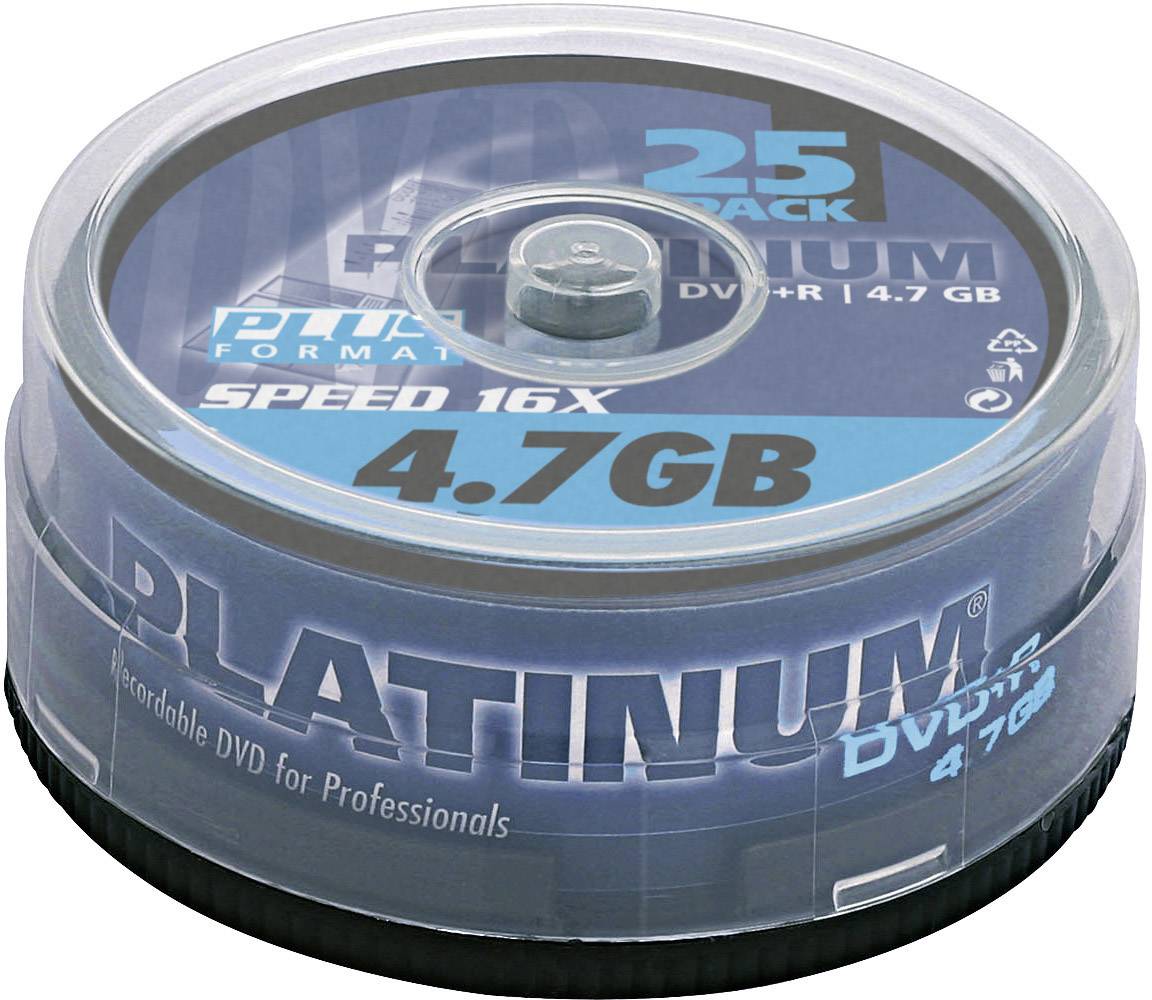 Platinum 100016 DVD+R Rohling 4.7 GB 25 St. Spindel