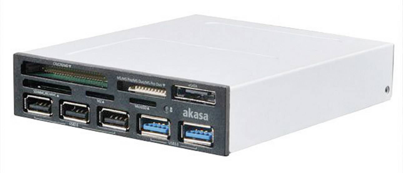 Lecteur de carte mémoire encastrable 5,25" Akasa AK-ICR-17 noir