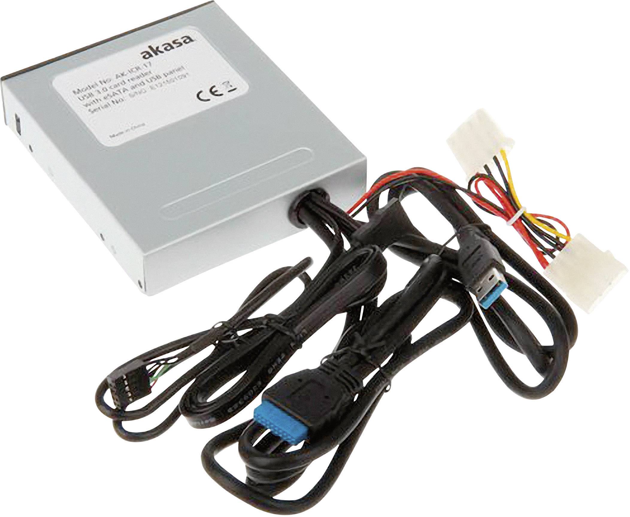 Lecteur de carte mémoire encastrable 5,25" Akasa AK-ICR-17 noir