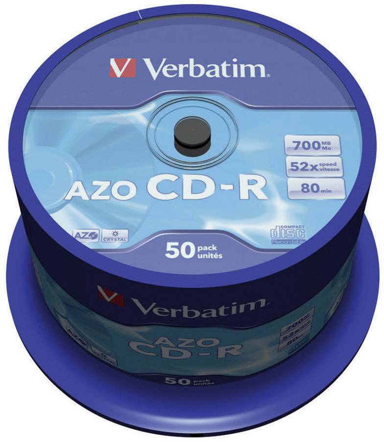 CD-R vierge 700 Mo Verbatim 43343 50 pc(s) tour