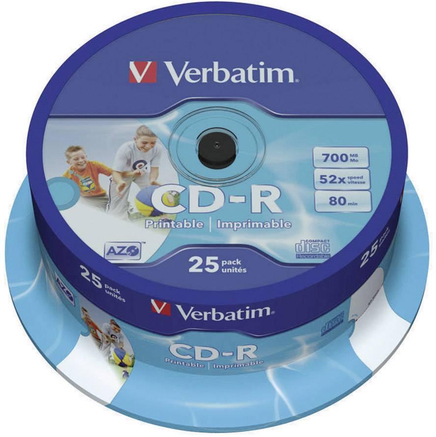 CD-R vierge 700 Mo Verbatim 43439 25 pc(s) tour imprimable