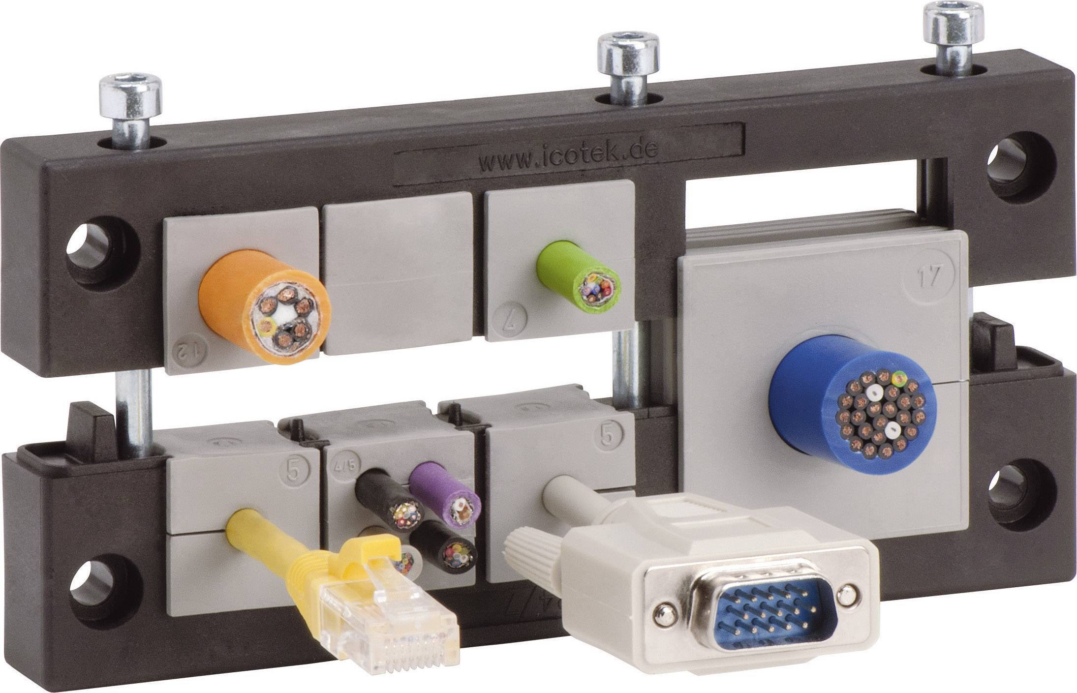 Barrette d'entrée de câble Icotek KEL 24/5 42248 Polyamide noir 1 pc(s)