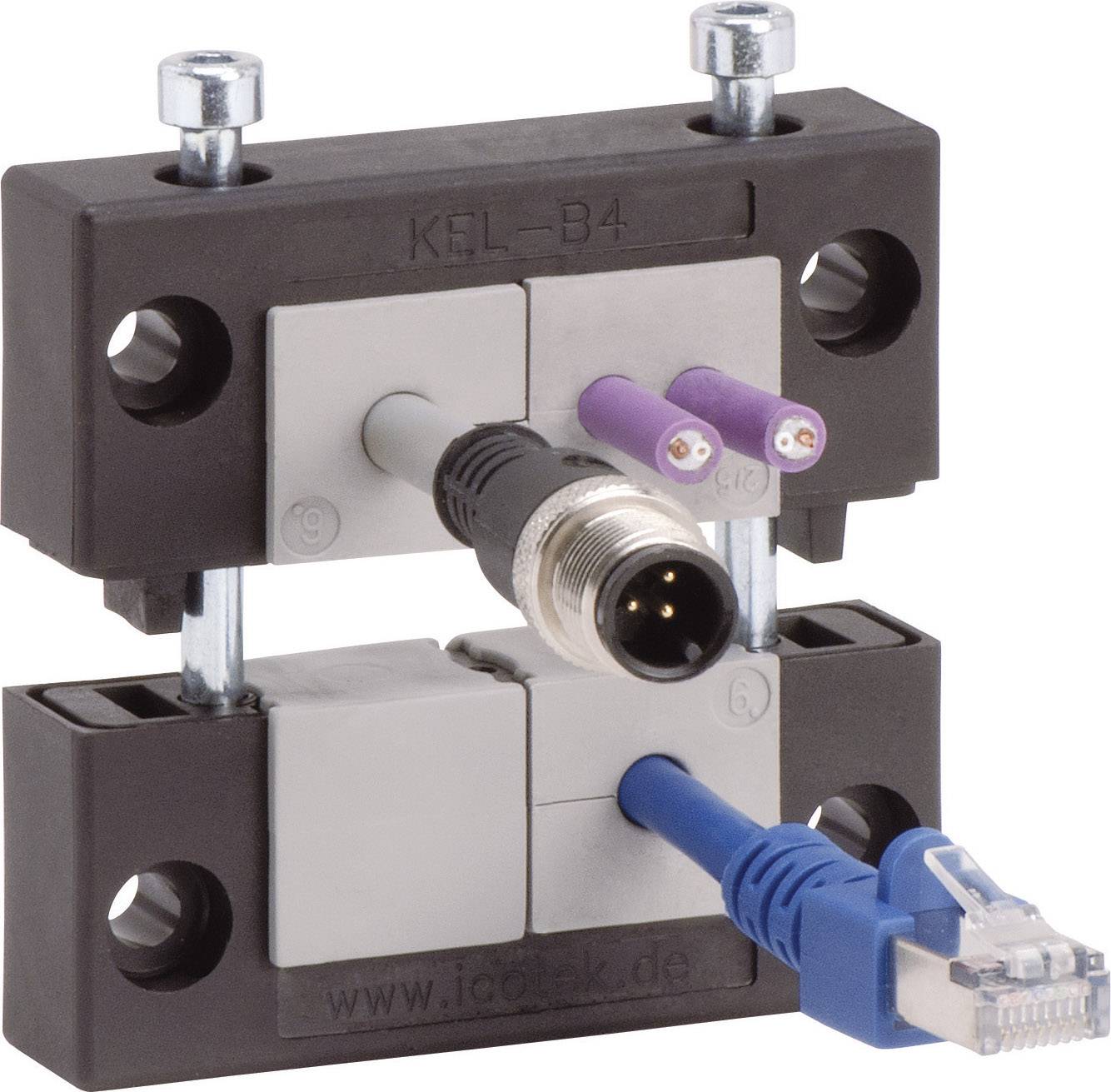 Barrette d'entrée de câble Icotek KEL-B4 42204 Ø max. des bornes 35 mm Polyamide noir 1 pc(s)