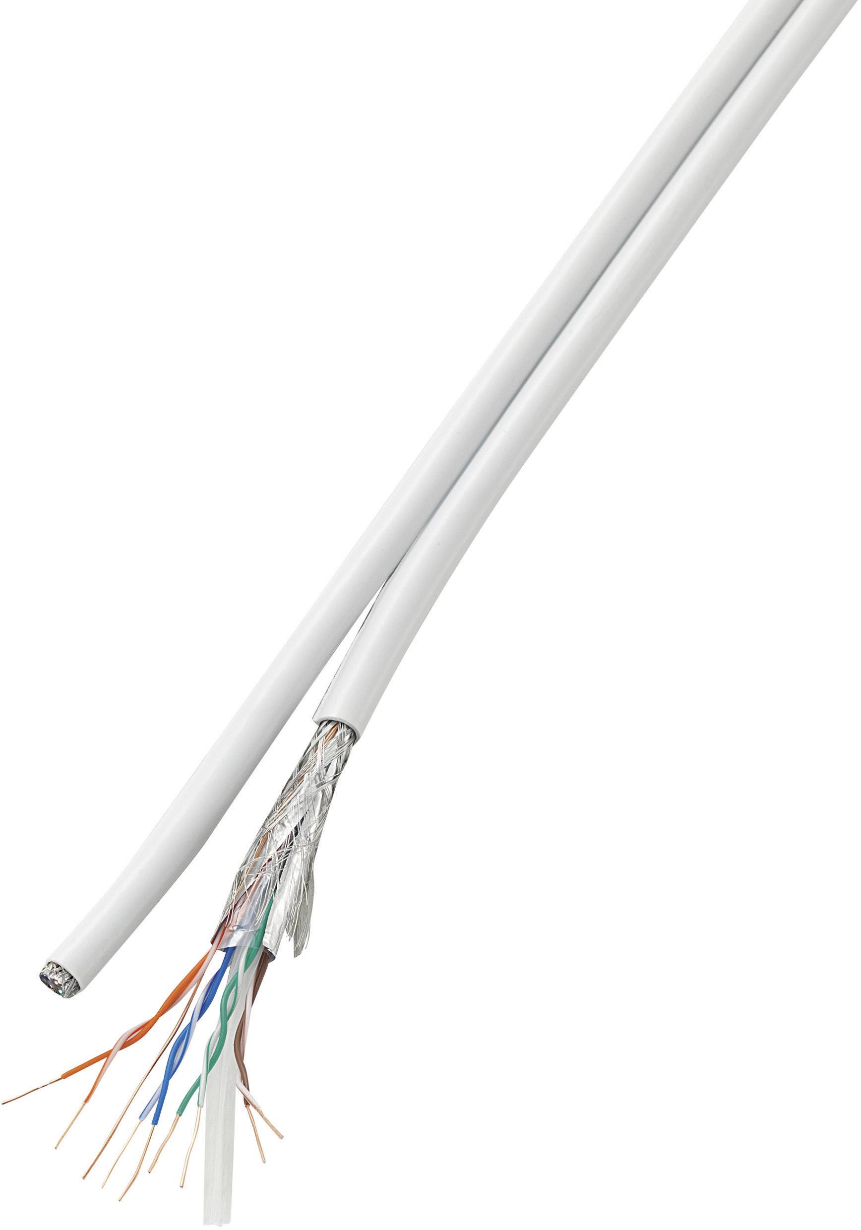 Câble réseau CAT 6 SF/UTP TRU COMPONENTS CAT 6/CCA 1567362 8 x 2 x 0.196 mm² blanc 100 m