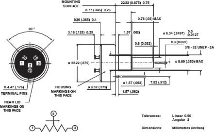 Vishay 357B0502MXB251S22 357B0502MXB251S22 Potentiomètre en plastique conducteur mono 1 W 5 kΩ 1 pc(s)