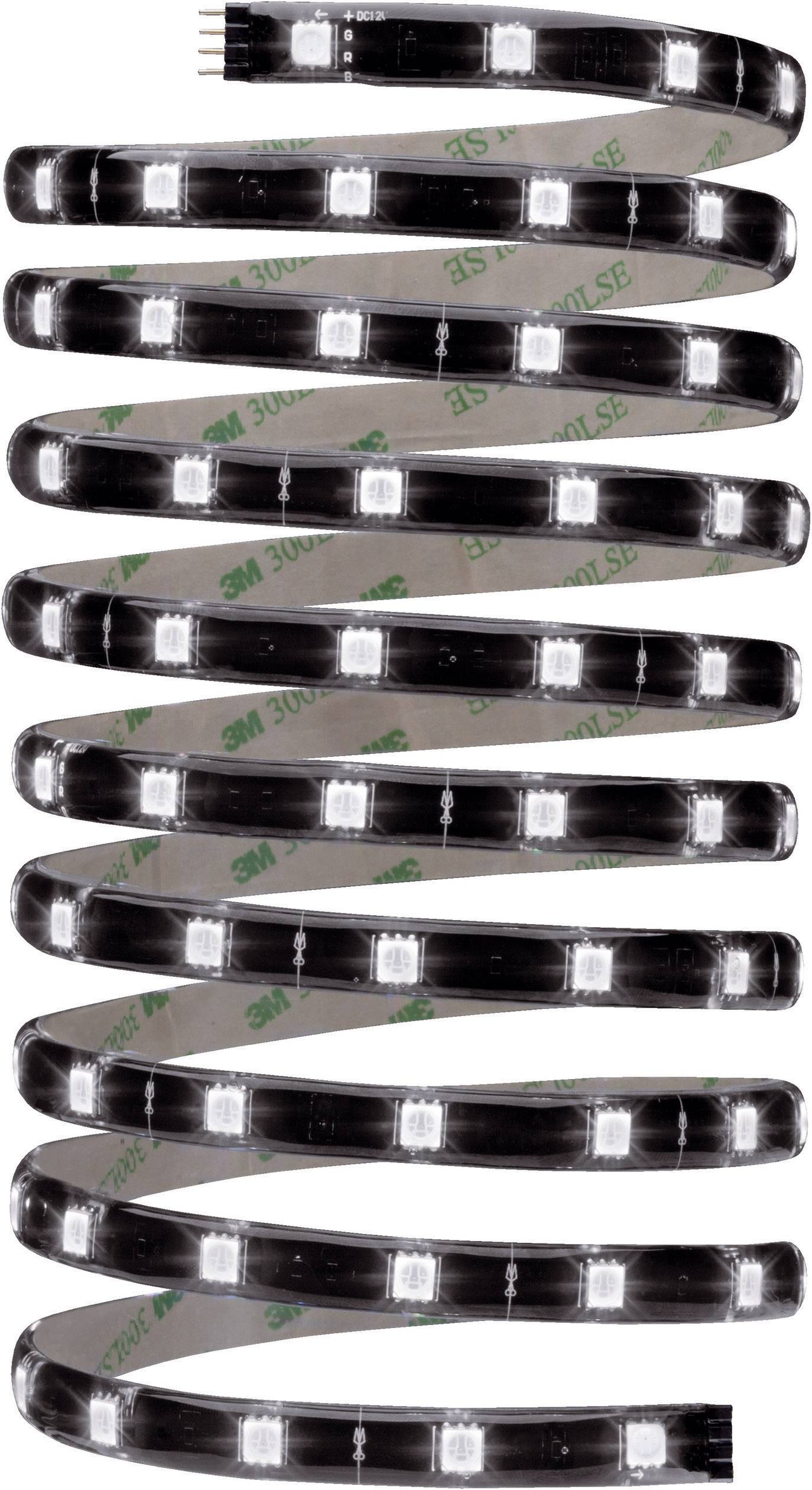 Une bande lumineuse LED noire disposée en spirale, avec des segments lumineux régulièrement répartis. Adaptée pour un éclairage décoratif.