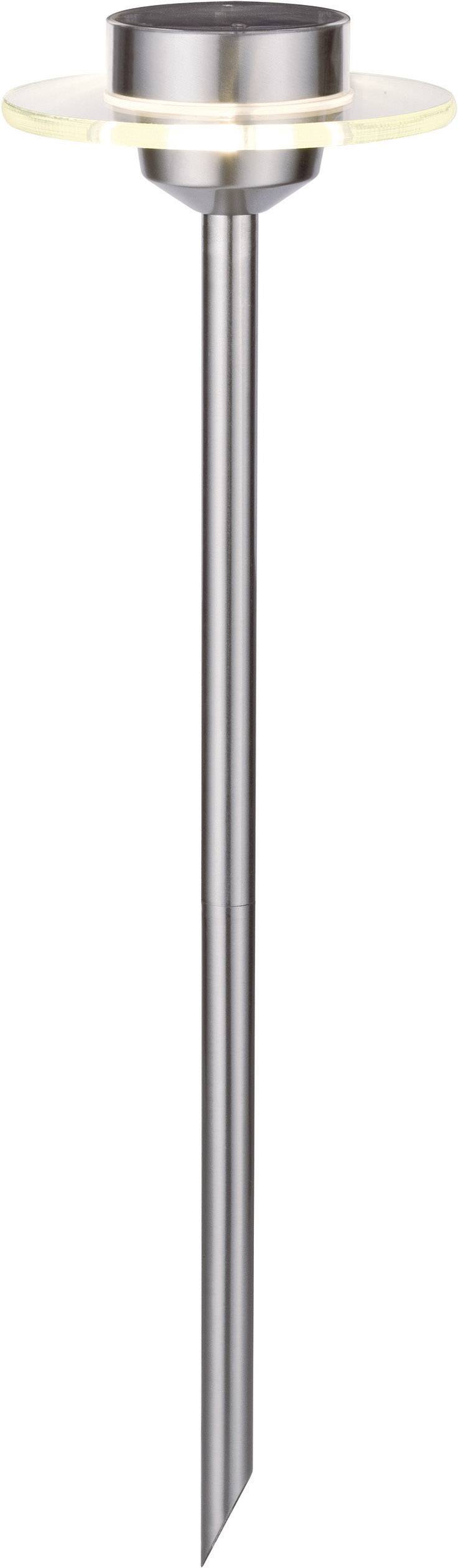 Lampe de jardin solaire Paulmann Ufo 0.2 W acier inoxydable, transparent(e) 55 cm