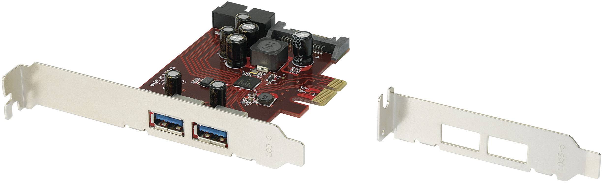 Renkforce 2+1 ports Carte contrôleur USB 3.0 USB-A PCIe