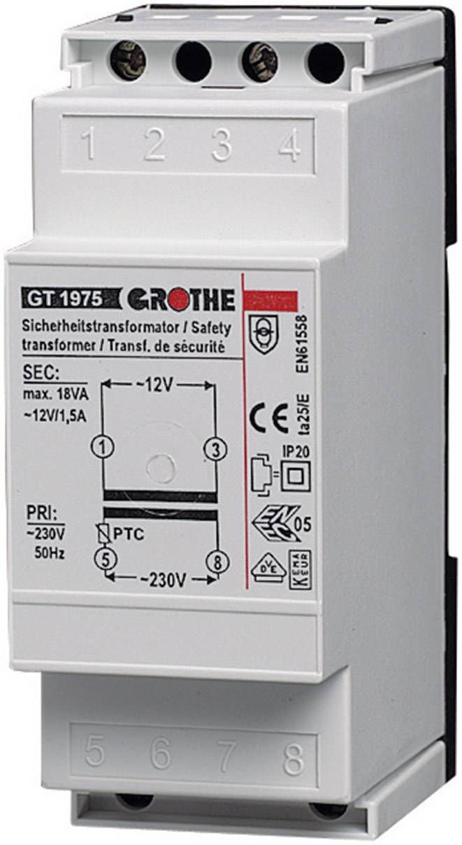 Grothe 14102 Transformateur de sonnette 8 V/AC 2 A