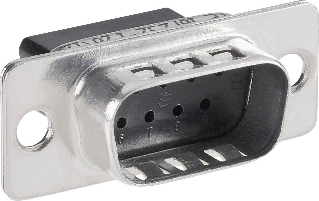 Embase SUB-D mâle 9 pôles TE Connectivity 167292-1 180 ° à sertir