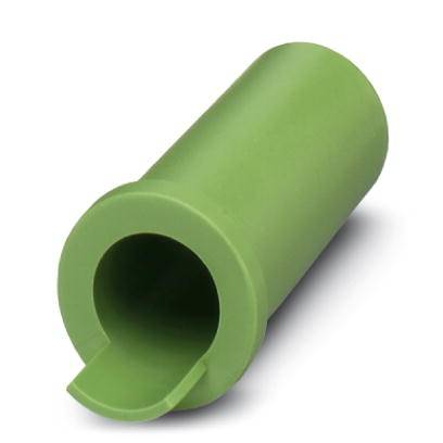 Protège-lame cylindrique en plastique vert offrant une protection sûre et une couverture pour les lames.