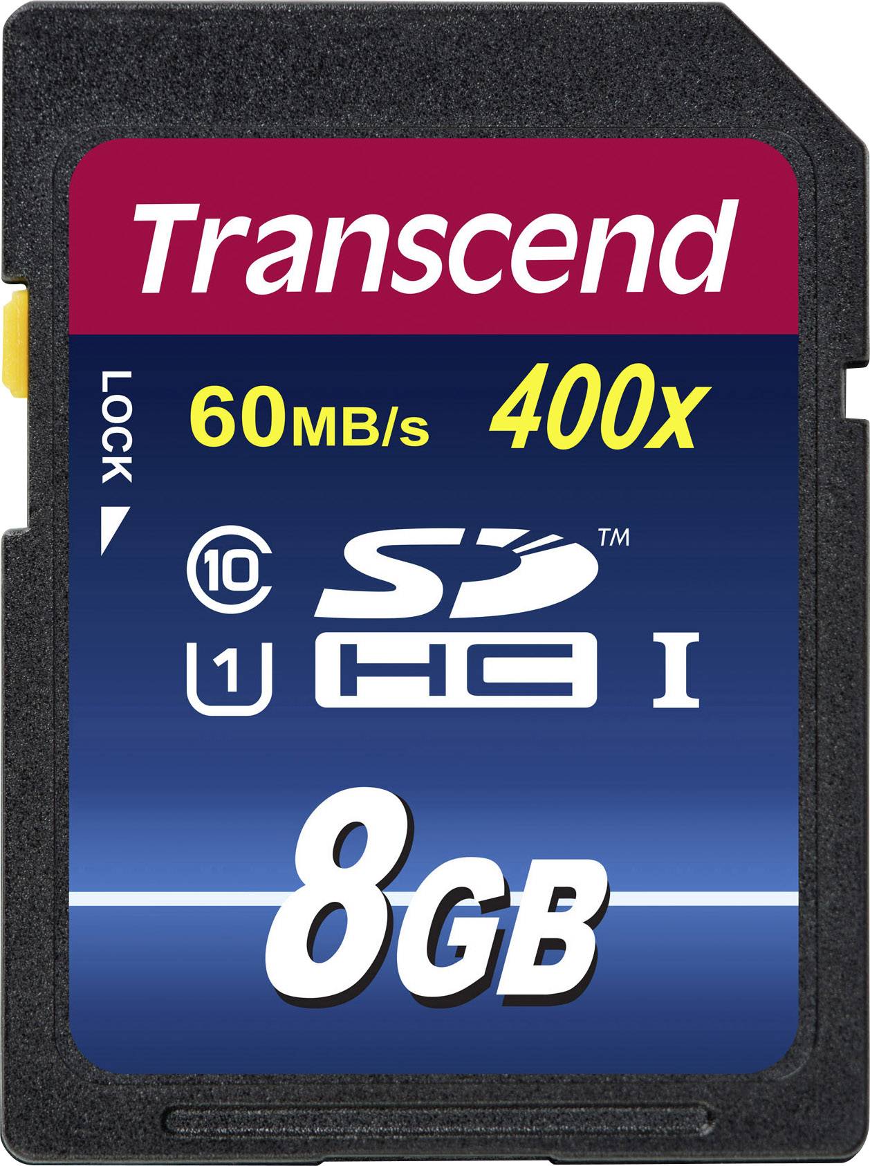 Carte SDHC Transcend Premium 400 8 GB Class 10, UHS-I