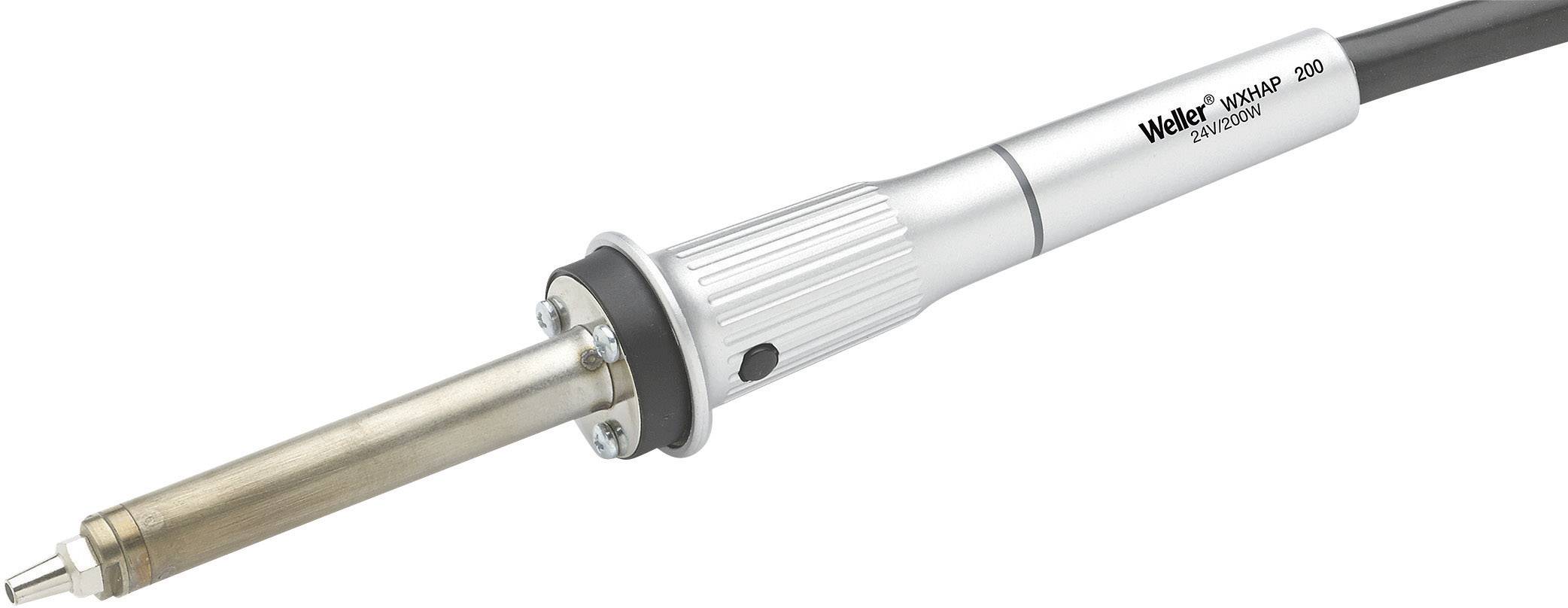 Un fer à souder Weller, modèle WMRP 80. Adapté aux travaux de soudure précis en électronique ou en artisanat. Pointe métallique et poignée isolée.