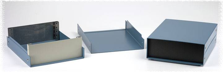 Boîtier d'instrumentation Hammond Electronics 1458C4B aluminium bleu 152 x 152 x 101 1 pc(s)