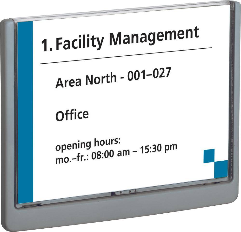 Durable Plaque de porte 486637 (l x H) 210 mm x 148.5 mm graphite 486637