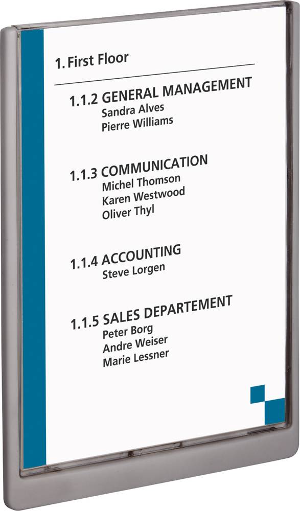 Durable Plaque de porte 486737 (l x H) 210 mm x 297 mm graphite 486737