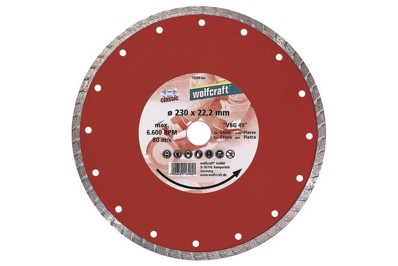 Disque diamant Classic-Turbo Wolfcraft 1695000