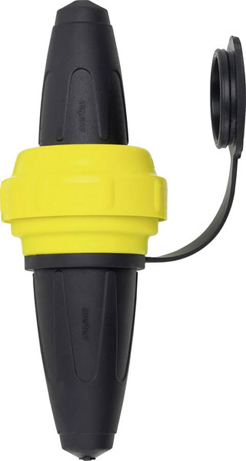 Schneider Electric 535451 Fiche électrique mâle avec terre caoutchouc 250 V noir, jaune IP44