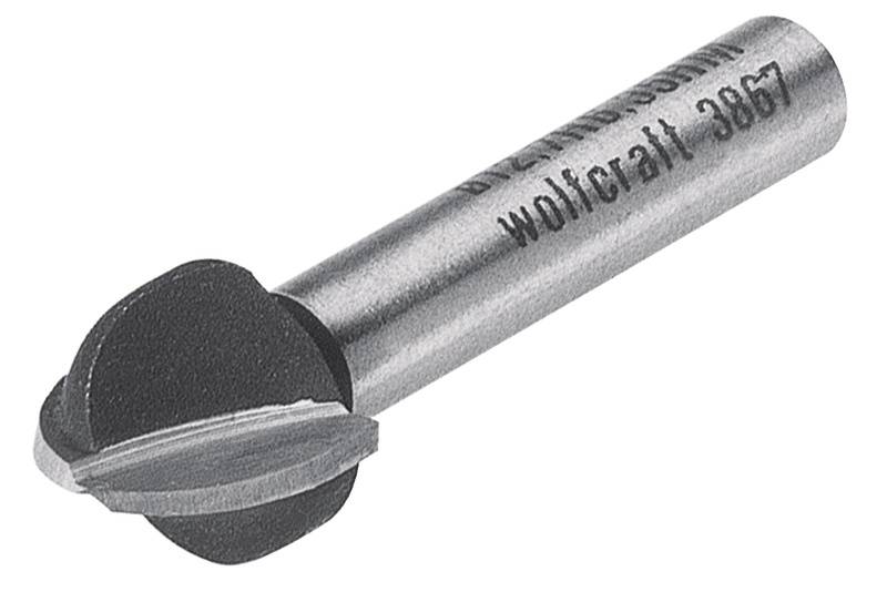 Fraise en métal à tige cylindrique, adaptée aux travaux de fraisage sur bois ou métal, marque Wolfcraft, numéro de modèle 3867.