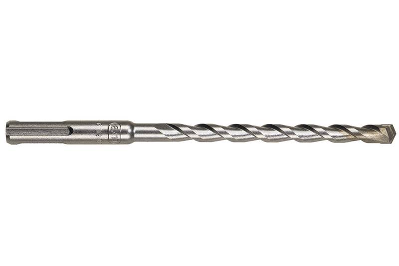 Un foret gris à forme spiralée et pointe acérée, adapté pour les perçages dans le béton.