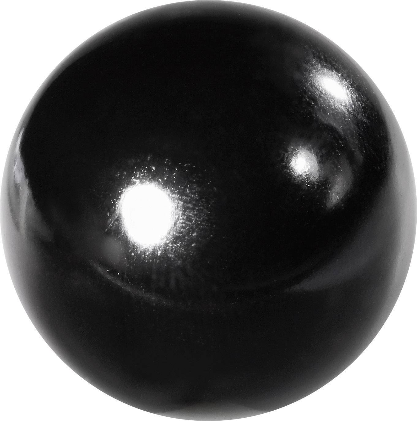 Boutons boule M6 TOOLCRAFT 319 (Ø) 25 mm Plastique noir; Douille filetée : laiton 25 mm