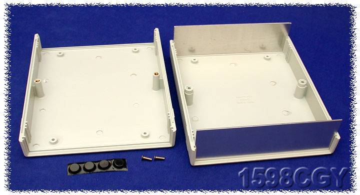 Boîtier d'instrumentation Hammond Electronics 1598CGY ABS gris 180 x 155 x 52 1 pc(s)