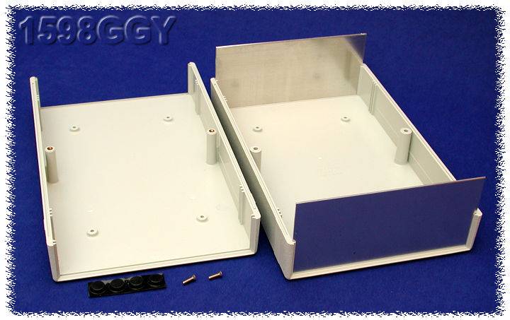 Boîtier d'instrumentation Hammond Electronics 1598GGY ABS gris 250 x 160 x 76 1 pc(s)