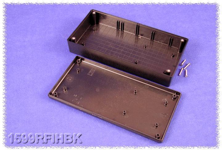 Boîtier portatif Hammond Electronics 1599RFIHBK ABS noir 220 x 110 x 44 1 pc(s)