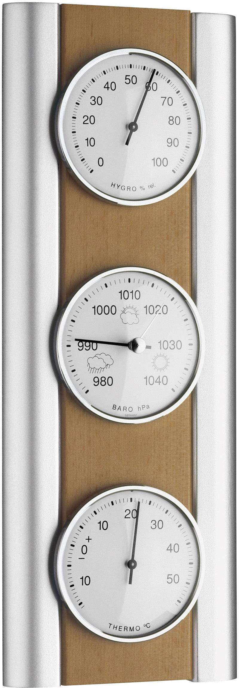 Station météo analogique analogique TFA Dostmann 20.1053.17 hêtre, argent