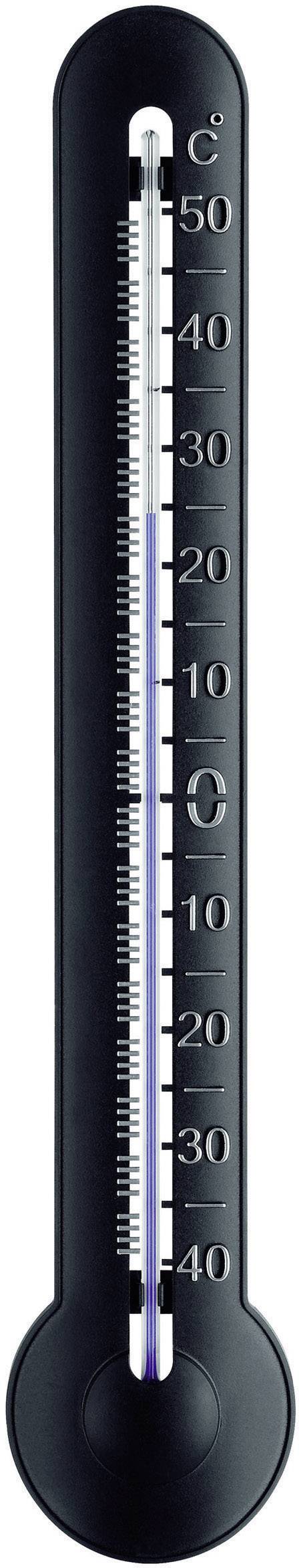 Un thermomètre noir indique environ 5 degrés Celsius. Échelle de -40 à 50 degrés Celsius.