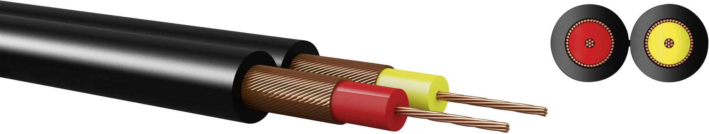 Kabeltronik 640200800-1 Câble audio 2 x 0.08 mm² noir Marchandise vendue au mètre